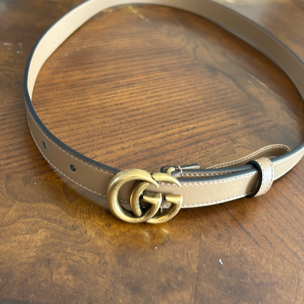 Gucci tan leather belt 37” never worn no tags